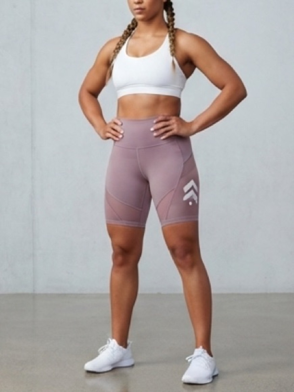 lululemon athletica Dusty Mauve High-Rise Bike Shorts with Side Chevron Logo